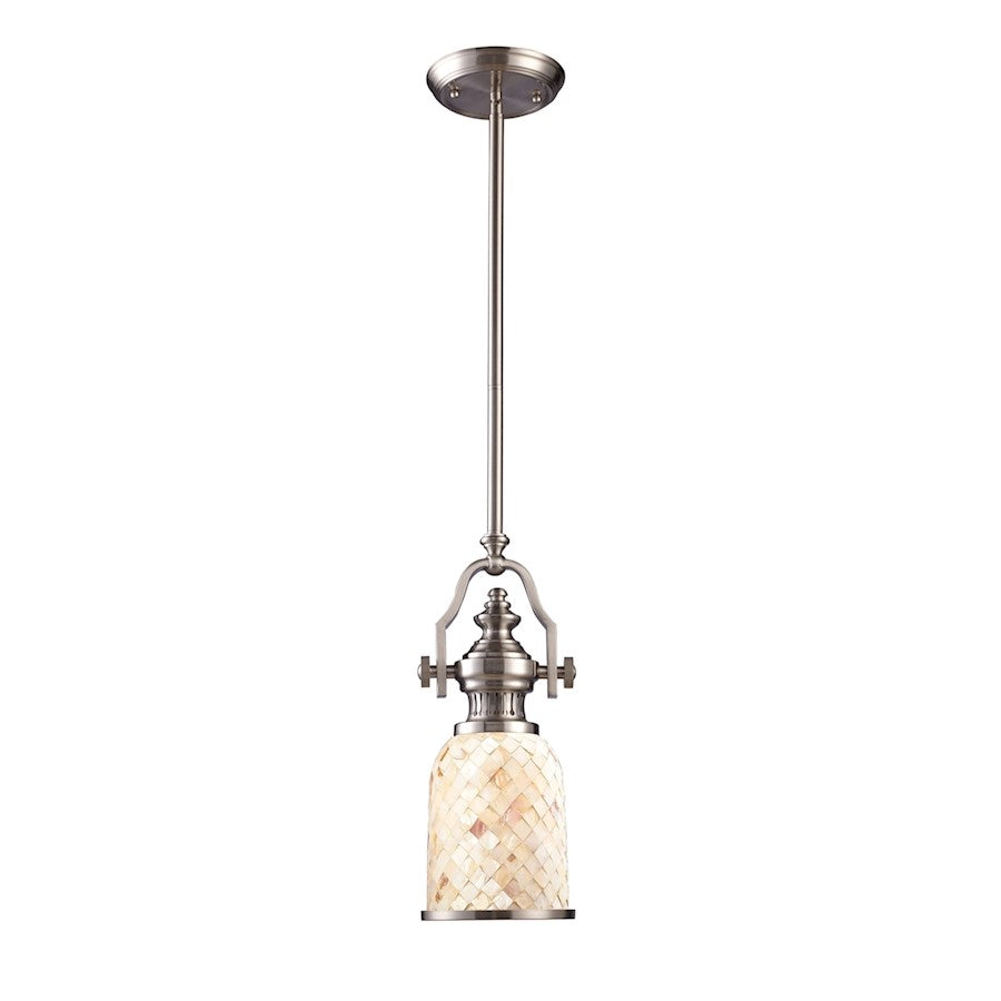 ELK Lighting Chadwick 1-Light Mini Pendant, Satin Nickel