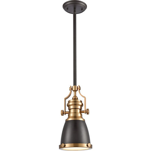 Elk Lighting Chadwick 8'' 1-Light Mini Pendant, Zinc/Gray