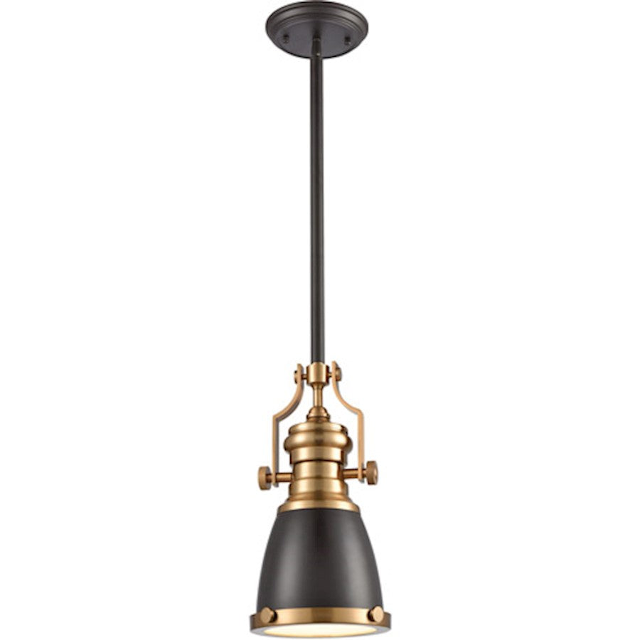 Elk Lighting Chadwick 8'' 1-Light Mini Pendant, Zinc/Gray