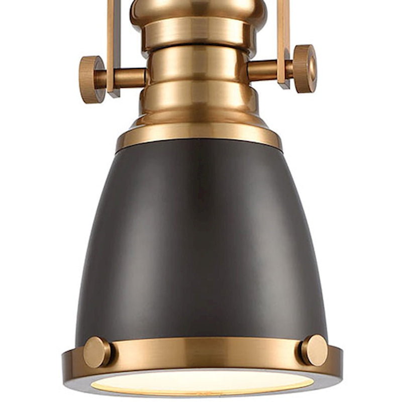Elk Lighting Chadwick 8'' 1-Light Mini Pendant, Zinc/Gray
