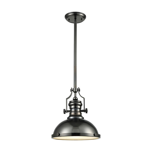 ELK Lighting Chadwick 3-Light Pendant, Nickel/Metal Shade/Frosted