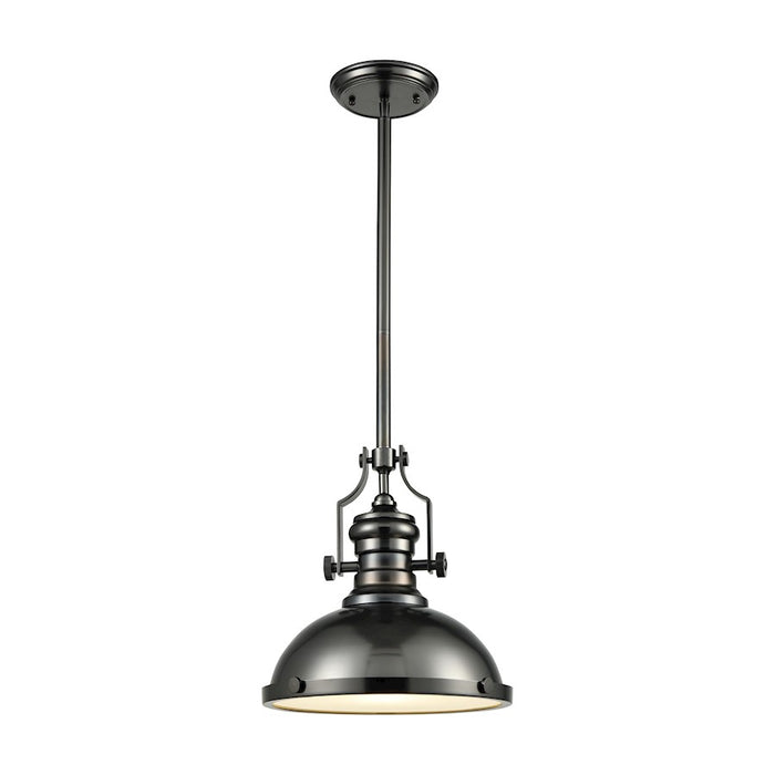 ELK Lighting Chadwick 3-Light Pendant, Nickel/Metal Shade/Frosted