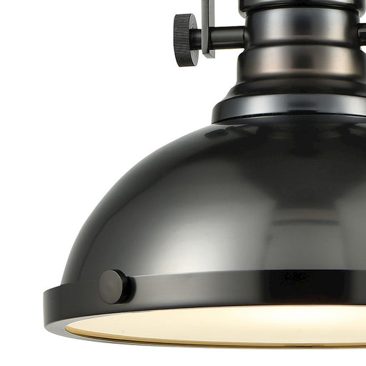 ELK Lighting Chadwick 3-Light Pendant, Nickel/Metal Shade/Frosted