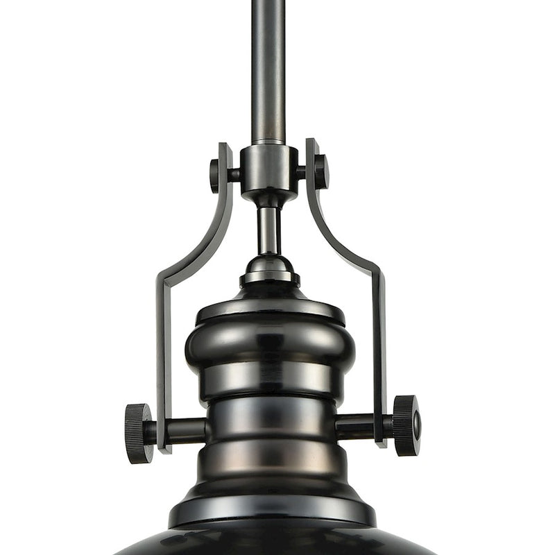 ELK Lighting Chadwick 3-Light Pendant, Nickel/Metal Shade/Frosted