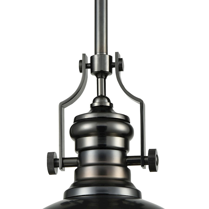 ELK Lighting Chadwick 3-Light Pendant, Nickel/Metal Shade/Frosted