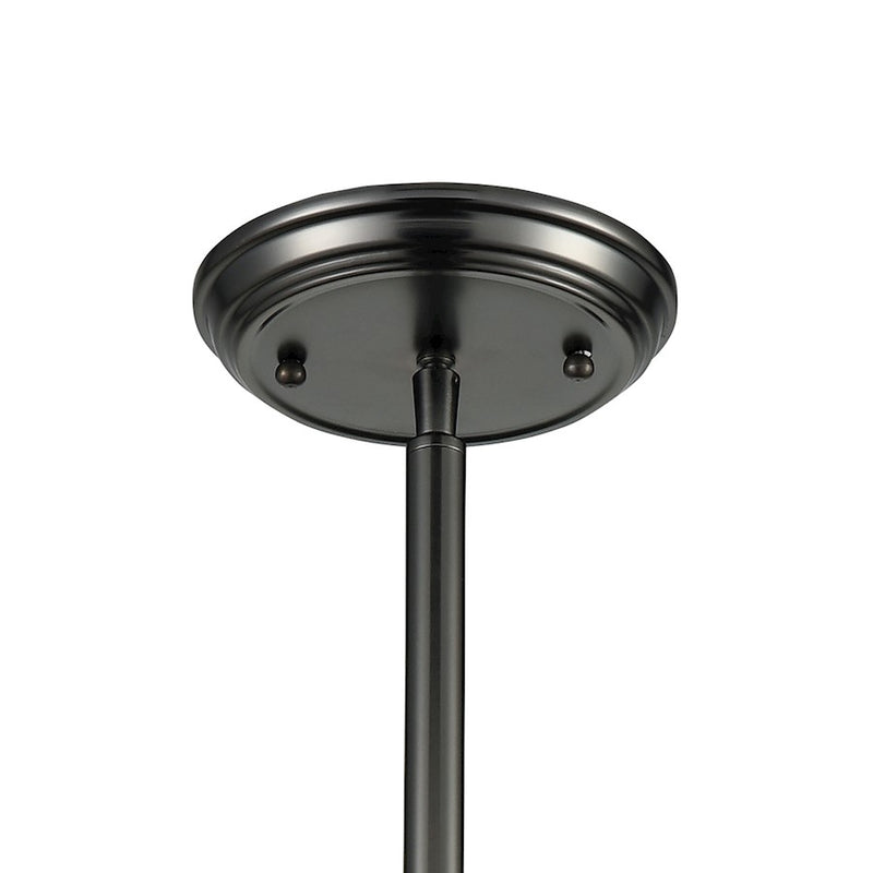 ELK Lighting Chadwick 3-Light Pendant, Nickel/Metal Shade/Frosted
