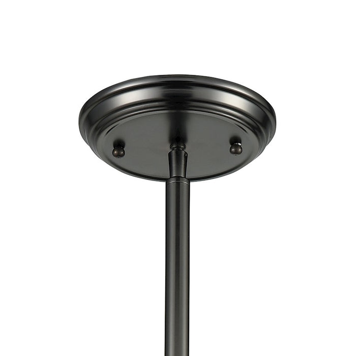 ELK Lighting Chadwick 3-Light Pendant, Nickel/Metal Shade/Frosted