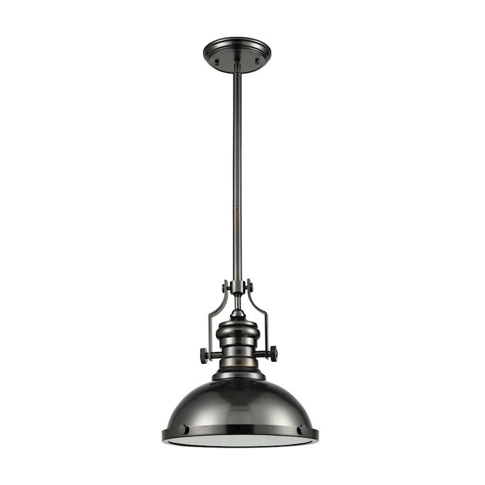 ELK Lighting Chadwick 3-Light Pendant, Nickel/Metal Shade/Frosted