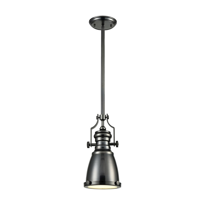 ELK Lighting Chadwick 1-Light Mini Pendant, Black Nickel