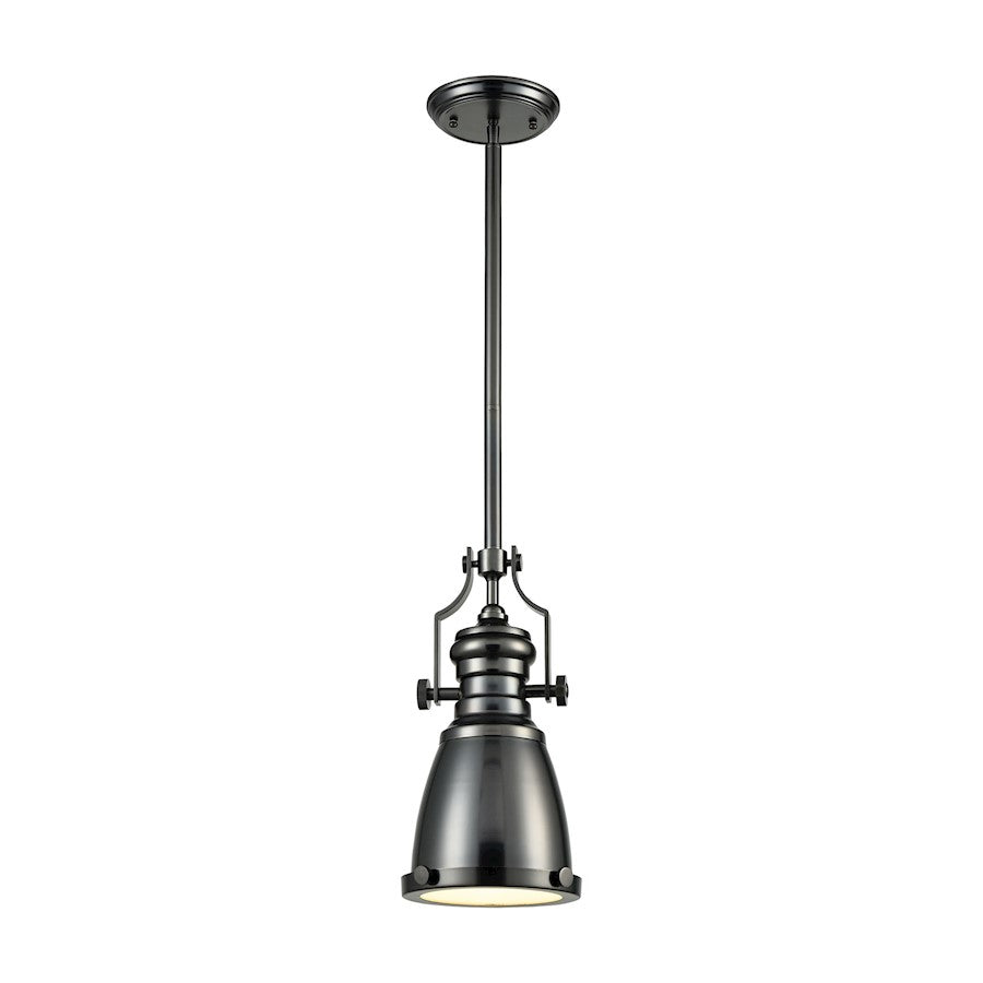 ELK Lighting Chadwick 1-Light Mini Pendant, Black Nickel