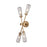ELK Lighting Xenia 4-Light Wall Lamp, Matte Gold/Seedy Glass