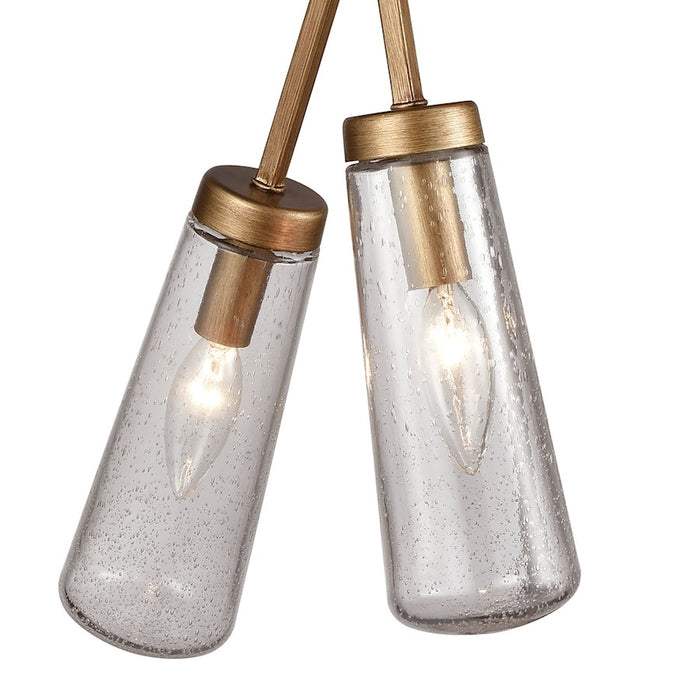 ELK Lighting Xenia 4-Light Wall Lamp, Matte Gold/Seedy Glass