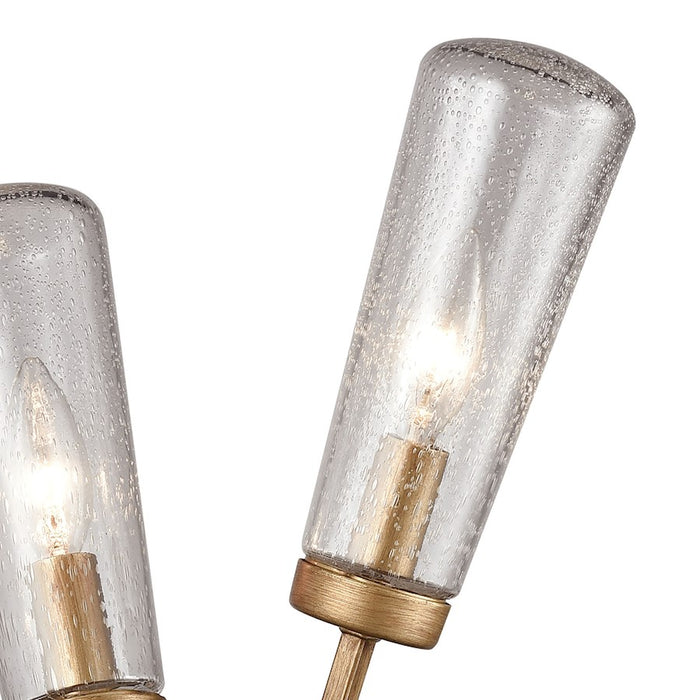 ELK Lighting Xenia 4-Light Wall Lamp, Matte Gold/Seedy Glass