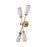 ELK Lighting Xenia 4-Light Wall Lamp, Matte Gold/Seedy Glass