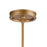 ELK Lighting Xenia 6-Light Chandelier, Matte Gold/Seedy Glass