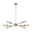 ELK Lighting Xenia 6-Light Chandelier, Matte Gold/Seedy Glass