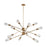 ELK Lighting Xenia Chandelier, Matte Gold/Seedy Glass