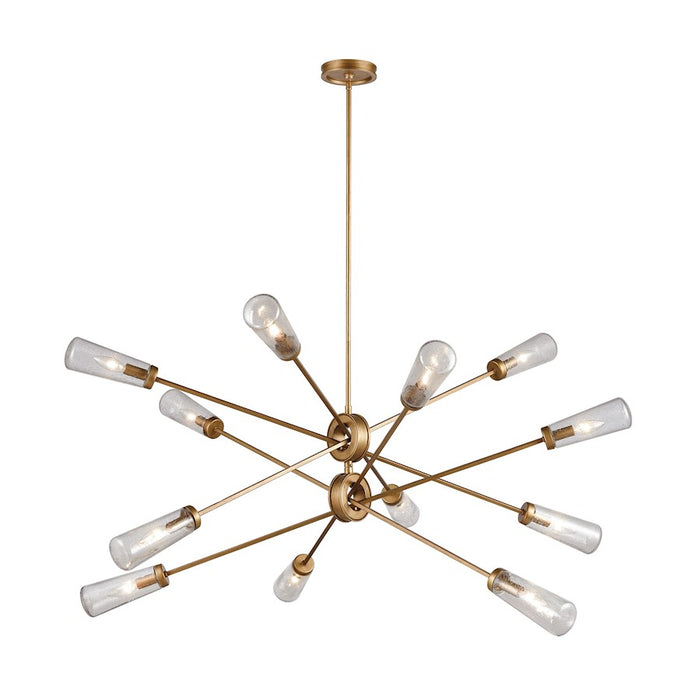 ELK Lighting Xenia Chandelier, Matte Gold/Seedy Glass