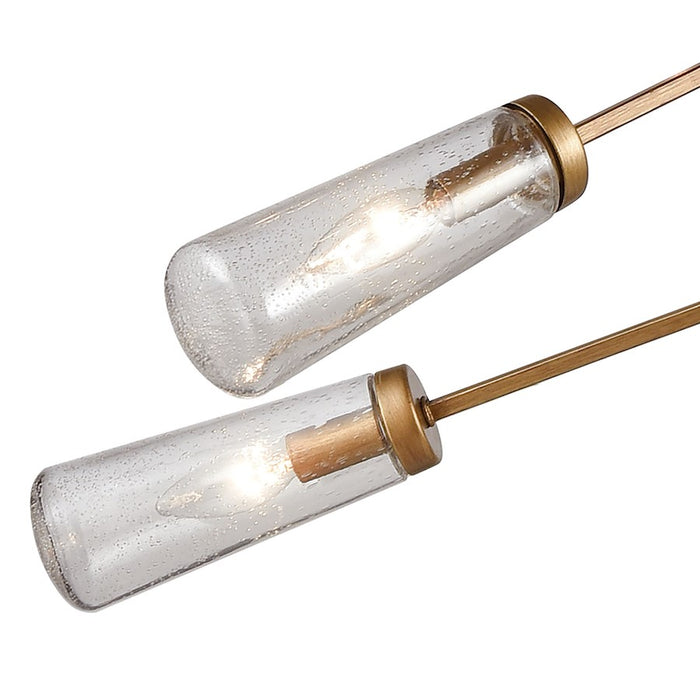 ELK Lighting Xenia Chandelier, Matte Gold/Seedy Glass