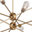 ELK Lighting Xenia Chandelier, Matte Gold/Seedy Glass