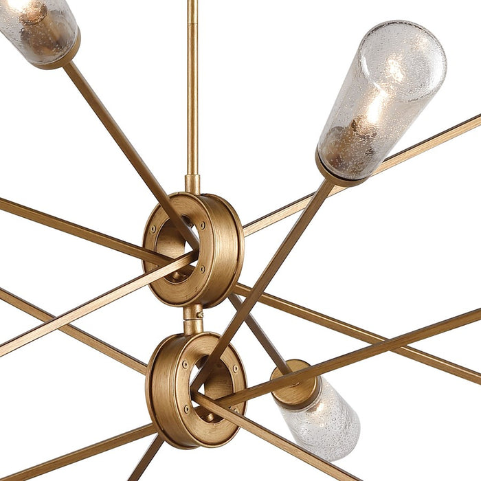 ELK Lighting Xenia Chandelier, Matte Gold/Seedy Glass