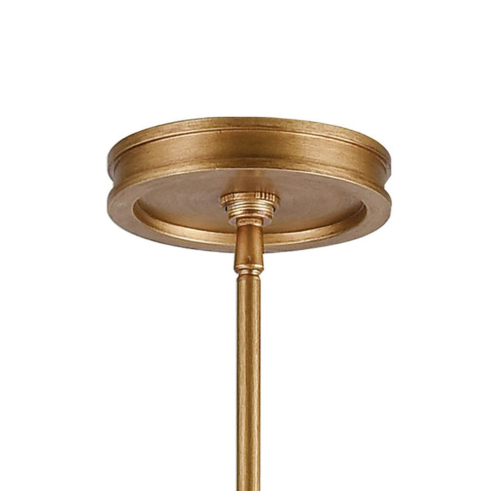 ELK Lighting Xenia Chandelier, Matte Gold/Seedy Glass