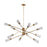 ELK Lighting Xenia Chandelier, Matte Gold/Seedy Glass