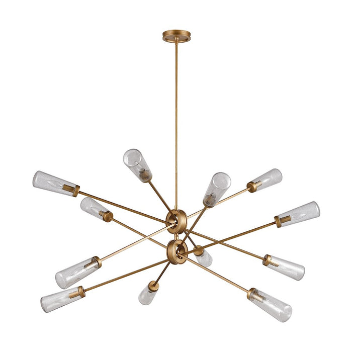 ELK Lighting Xenia Chandelier, Matte Gold/Seedy Glass