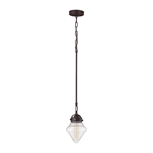 ELK Lighting Gramercy 1-Light 7" Mini Pendant, oil rubbed Bronze/Clear