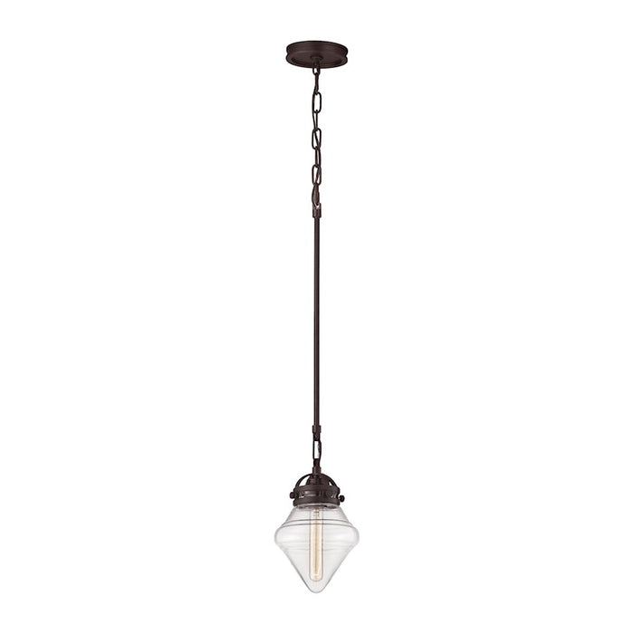 ELK Lighting Gramercy 1-Light 7" Mini Pendant, oil rubbed Bronze/Clear