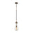 ELK Lighting Gramercy 1-Light Mini Pendant, Brass & Bronze/Clear