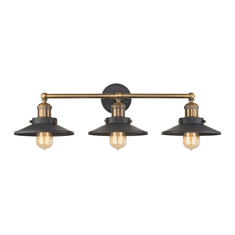 ELK Lighting English Pub 2-Light Vanity Lamp, Brass & Graphite/Metal