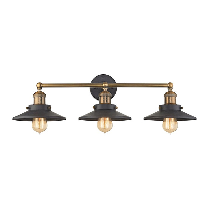 ELK Lighting English Pub 2-Light Vanity Lamp, Brass & Graphite/Metal