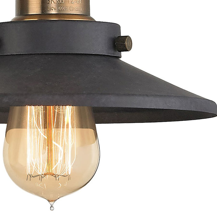 ELK Lighting English Pub 2-Light Vanity Lamp, Brass & Graphite/Metal
