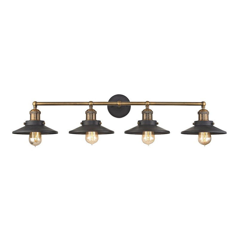 ELK Lighting English Pub 2-Light Vanity Lamp, Brass & Graphite/Metal
