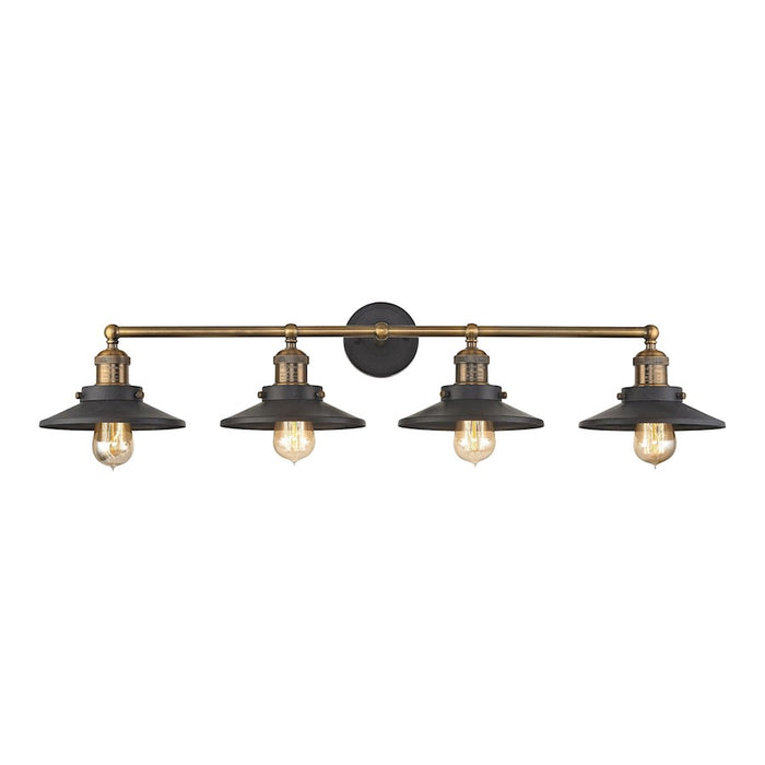 ELK Lighting English Pub 2-Light Vanity Lamp, Brass & Graphite/Metal
