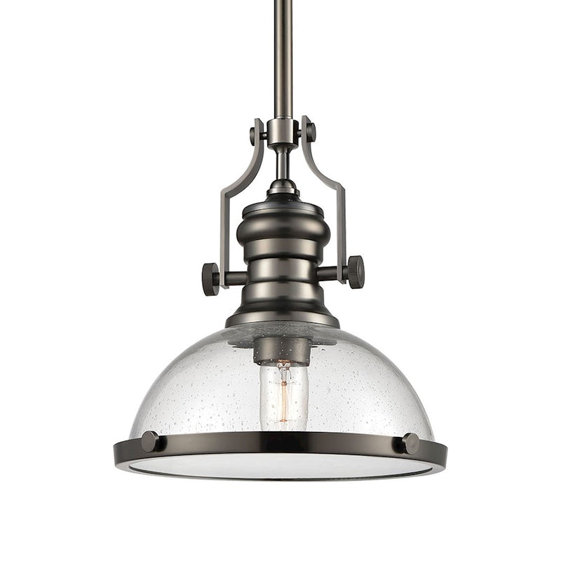 ELK Lighting Chadwick 1-Light Dome Pendant, Seeded