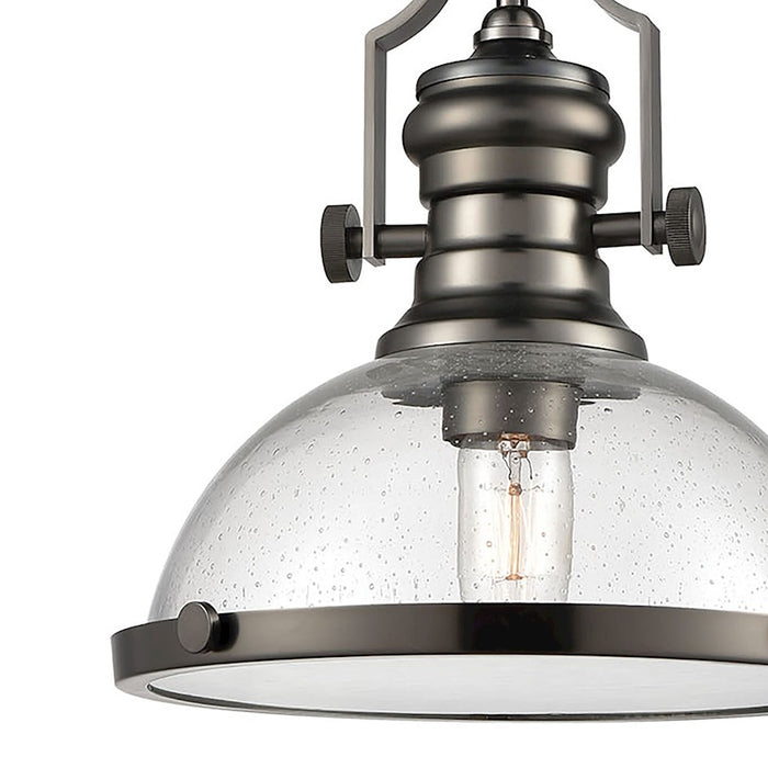 ELK Lighting Chadwick 1-Light Dome Pendant, Seeded