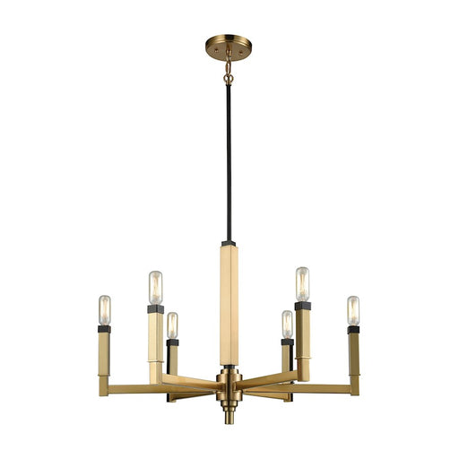 ELK Lighting Mandeville Chandelier, Bronze and Satin Brass