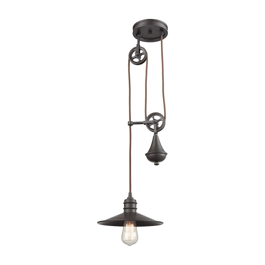 ELK Lighting Spindle Wheel 1-Light Adjustable Pendant