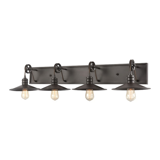 ELK Lighting Spindle Wheel Vanity Light, Oil Rubbed Bronze
