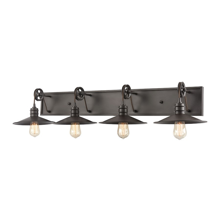 ELK Lighting Spindle Wheel Vanity Light, Oil Rubbed Bronze