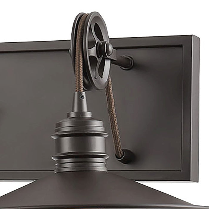 ELK Lighting Spindle Wheel Vanity Light, Oil Rubbed Bronze