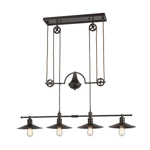 ELK Lighting Spindle Wheel Island Light, Oil Rubbed Bronze