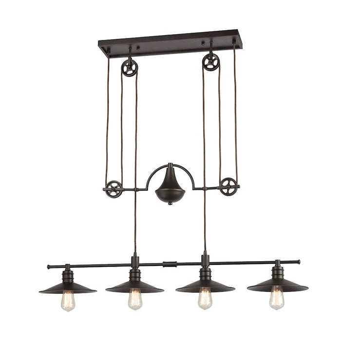 ELK Lighting Spindle Wheel Island Light, Oil Rubbed Bronze
