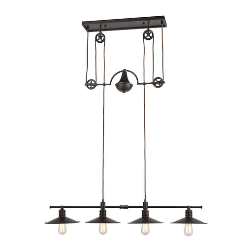 ELK Lighting Spindle Wheel Island Light, Oil Rubbed Bronze