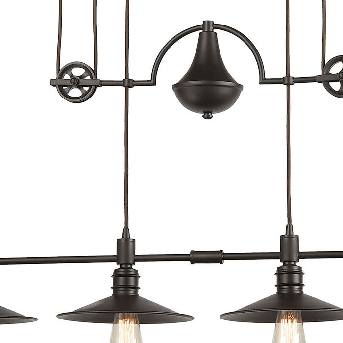 ELK Lighting Spindle Wheel Island Light, Oil Rubbed Bronze