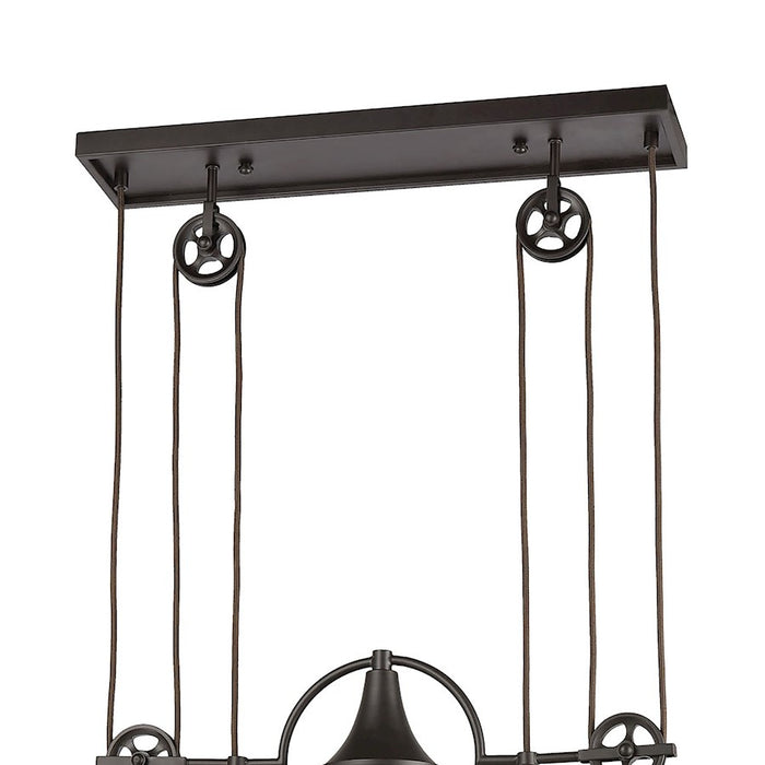ELK Lighting Spindle Wheel Island Light, Oil Rubbed Bronze