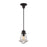ELK Lighting Schoolhouse 1-Light Mini Pendant, Bronze/Reeded Clear
