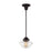 ELK Lighting Schoolhouse 1-Light Mini Pendant, Bronze/Clear